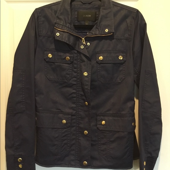 NWOT J.Crew Navy Blue Jacket With Gold - Picture 6 of 6